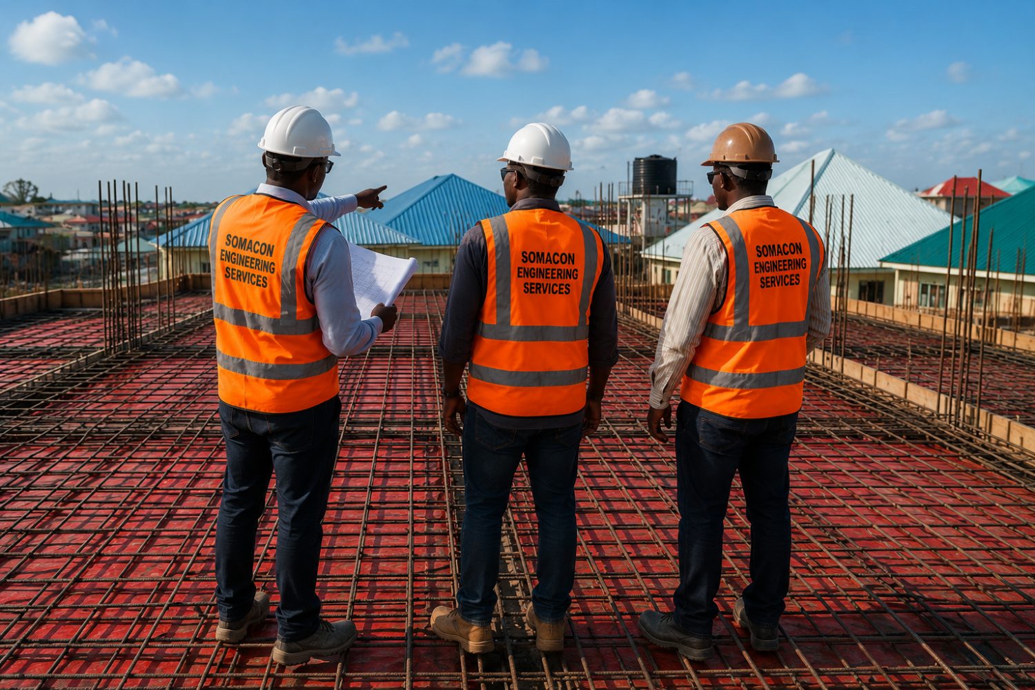 Somacon engineering team on site in Mogadishu